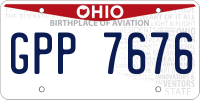 OH license plate GPP7676