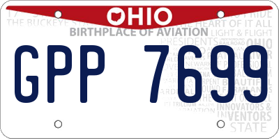 OH license plate GPP7699