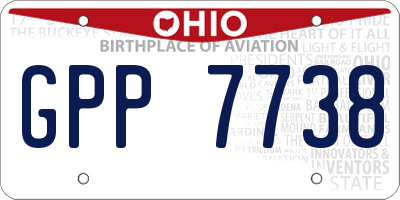 OH license plate GPP7738