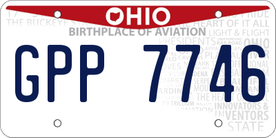 OH license plate GPP7746
