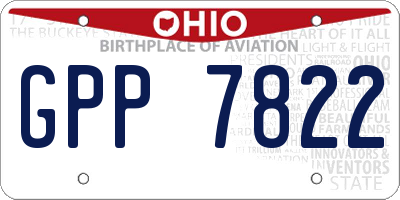 OH license plate GPP7822