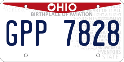 OH license plate GPP7828