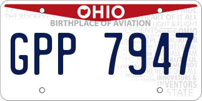 OH license plate GPP7947