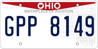 OH license plate GPP8149