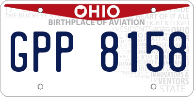 OH license plate GPP8158