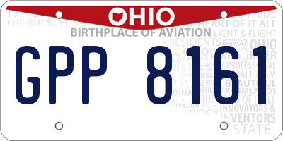 OH license plate GPP8161