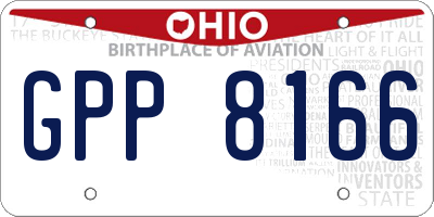 OH license plate GPP8166