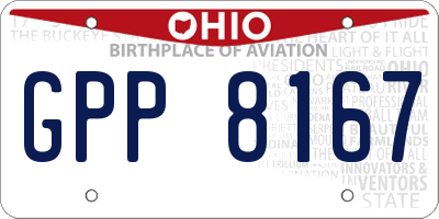 OH license plate GPP8167
