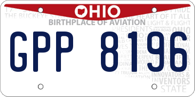 OH license plate GPP8196