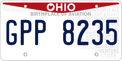 OH license plate GPP8235