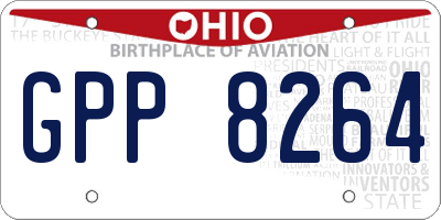 OH license plate GPP8264