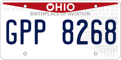 OH license plate GPP8268