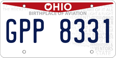 OH license plate GPP8331