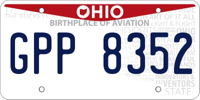 OH license plate GPP8352