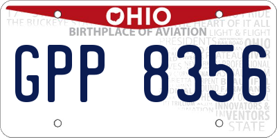 OH license plate GPP8356