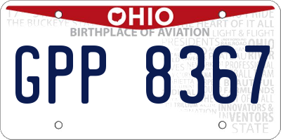 OH license plate GPP8367