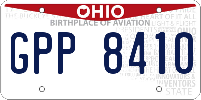 OH license plate GPP8410