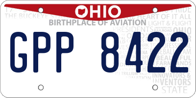 OH license plate GPP8422