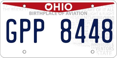 OH license plate GPP8448