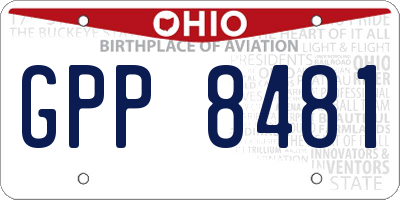 OH license plate GPP8481