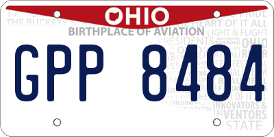 OH license plate GPP8484