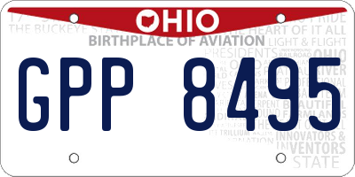 OH license plate GPP8495