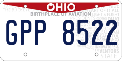 OH license plate GPP8522