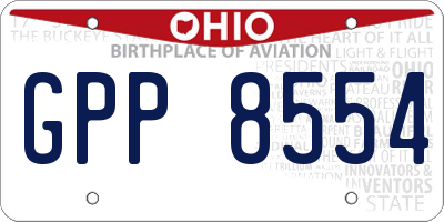 OH license plate GPP8554