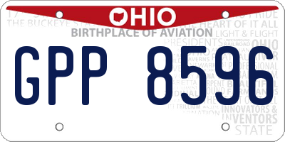 OH license plate GPP8596