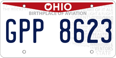 OH license plate GPP8623