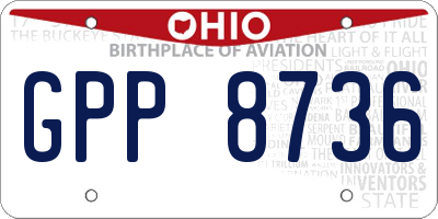 OH license plate GPP8736