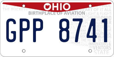 OH license plate GPP8741