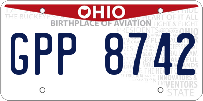 OH license plate GPP8742