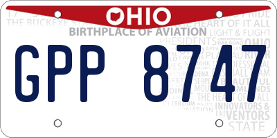 OH license plate GPP8747