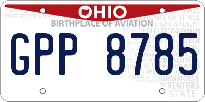 OH license plate GPP8785
