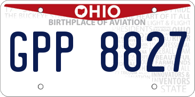OH license plate GPP8827