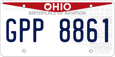 OH license plate GPP8861