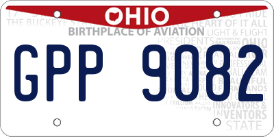 OH license plate GPP9082