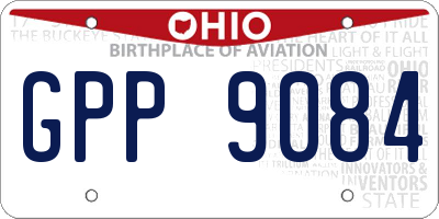 OH license plate GPP9084