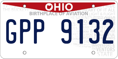 OH license plate GPP9132