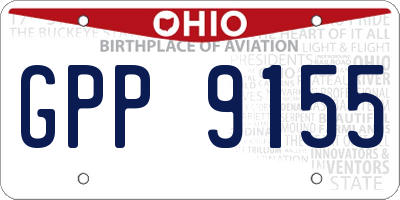 OH license plate GPP9155