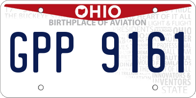 OH license plate GPP9161