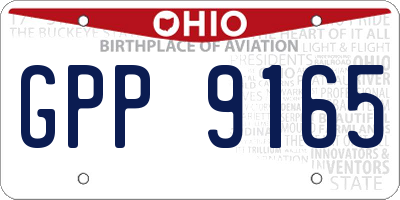 OH license plate GPP9165