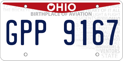 OH license plate GPP9167