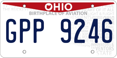 OH license plate GPP9246