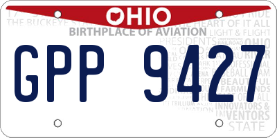 OH license plate GPP9427