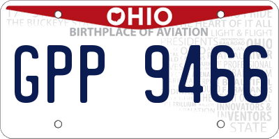 OH license plate GPP9466
