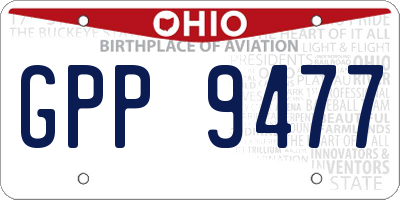 OH license plate GPP9477
