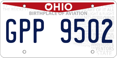 OH license plate GPP9502
