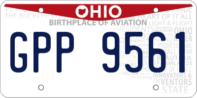 OH license plate GPP9561